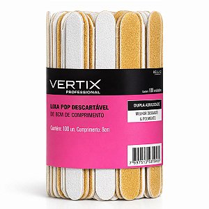 Lixa Pop Descartável Vertix 8cm 100un Cód.3282