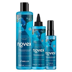 Kit Novex Oxygen Thepary: Shampoo 300ml, Máscara Líquida 190ml e Leave-in 100ml
