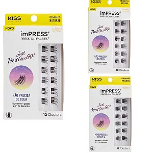 Cílios Autocolantes Kiss Ny Impress Just Press On & Go! Natural