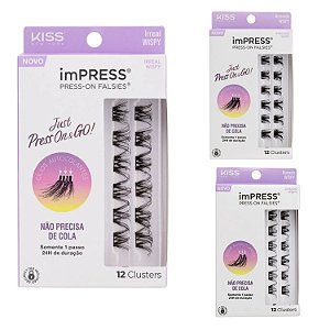 Cílios Autocolantes Kiss Ny Impress Just Press On & Go! Wispy