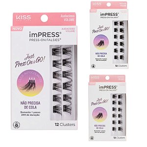 Cílios Autocolantes Kiss Ny Impress Just Press On & Go! Volume