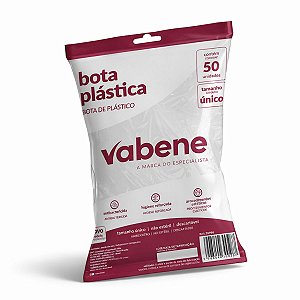 Bota De Plástico Vabene Descartável Tamanho Único Com 50 Unidades