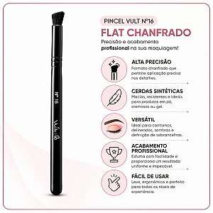 Pincel Flat Chanfrado Vult N.16