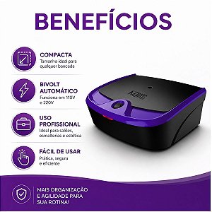Estufa Esterelix Color Mega Bell 250 Preta e Lilás Bivolt