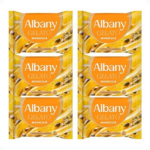 Kit Albany Sabonete Corporal Em Barra Gelato Maracujá 80g Com 6