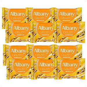 Kit Albany Sabonete Corporal Em Barra Gelato Maracujá 80g Com 12