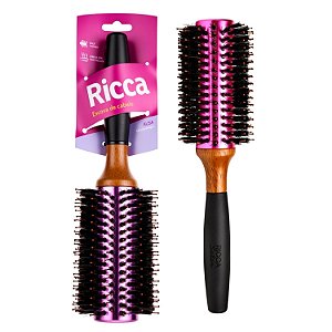Escova de Madeira Ricca Salon Color Metal 36 Cód.291 Cores Diversas