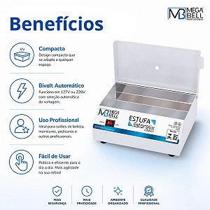 Estufa Esterelix Compact Mega Bell Branca Bivolt