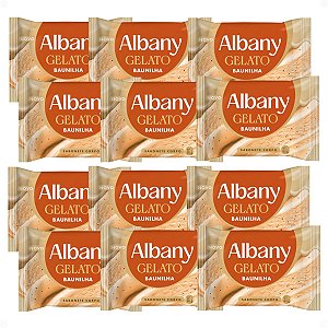 Kit Albany Sabonete Corporal Em Barra Gelato Baunilha 80g Com 12