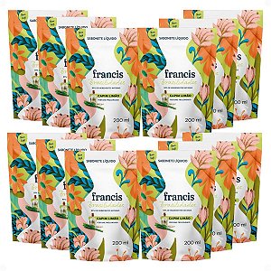 Kit Francis Refil Sabonete Líquido Corpo e Mãos Capim Limão 200ml Com 12