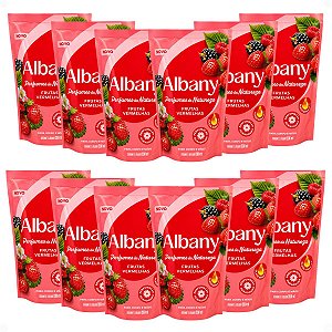 Kit Refil Albany Sabonete Líquido Corpo e Mãos Frutas Vermelhas 200ml Com 12