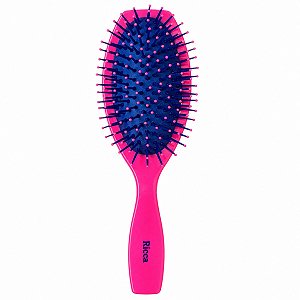 Escova Oval Almofadada Ricca Pink Cod. 2427