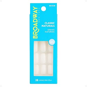 Unhas Naturais Kiss Ny Broadway Classic Naturals Quadrado Médio Create Bbn02b
