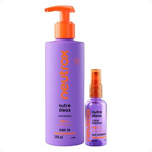 Kit Neutrox Nutre Óleos: Leave-in 200ml e Óleo Capilar 45ml