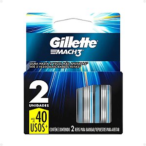 Recarga para Aparelho Gillette Mach3 Com 2 Unidades