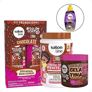 Kit Salon Line Chocolate #Todecacho Kids Completo + Mimo