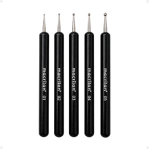 Kit Pincéis Boleador para Unhas Macrilan 5un B701