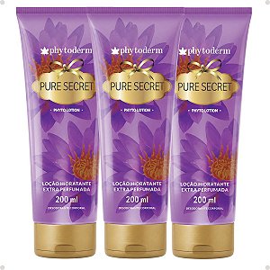 Kit Phytoderm: 3 Loção Hidratante Pure Secret 200ml