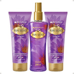 Kit Phytoderm Pure Secret: 2 Hidratantes leve 1 Body Splash