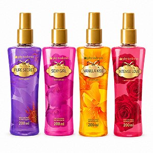 Kit Phytoderm Deo Colônia: Intense Love, Sexy Girl, Pure Secret e Vanilla Kiss 200ml