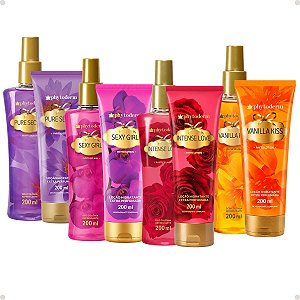 Kit Phytoderm Deo Colônia e Loção Hidratante: Intense Love, Sexy Girl, Pure Secret e Vanilla Kiss 200ml