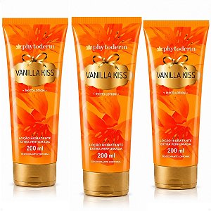 Kit Phytoderm Vanilla Kiss: 3 Loção Hidratante 200ml