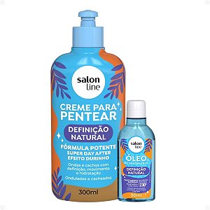 Kit Salon Line Definição Natural: Creme Para Pentear 300ml e Óleo Capilar 50ml