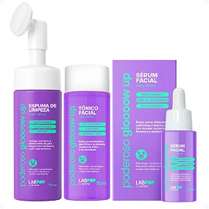 Kit LabPop by Labotrat Poderoso Glow Up: Espuma de Limpeza, Tônico Facial e Sérum