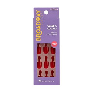 Unhas Postiças Kiss Ny Broadway Classic Colors Quadrado Petit Midnight Bco06b