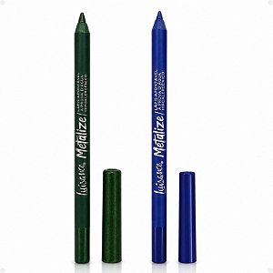 Kit Luisance Lápis Apontáveis de Olhos Metalize: Verde Estelar e Azul Galactic