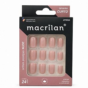 Unhas Postiças Macrilan Nude 24 Unidades UP205A