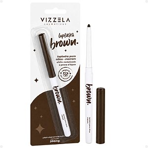 Lapiseira Para Olhos Vizzela Brown Efeito Metalizado Marrom 300mg