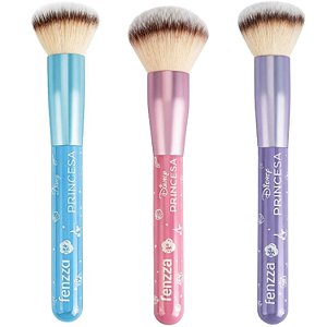 Kit Fenzza Disney Princesas: Pincel Para Base, Pó e Blush