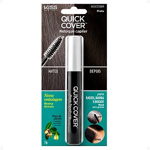 Máscara de Retoque Capilar Kiss New York Quick Cover Preto 7g Bgc01bb
