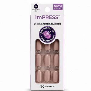 Unhas Autocolantes Sea Sand Médio Impress Kiss Ny Bipm090