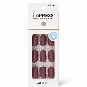 Kiss Ny Impress Unhas Autocolantes Matte Sexy Lady Curto