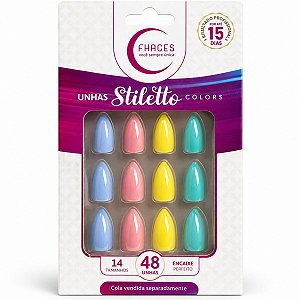 Unhas Postiças Stiletto Colors Desejo U4062 Fhaces