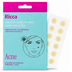 Adesivos Secativos Para Acnes Ricca Fase Crítica Com 20 Unidades Cód.: 3867