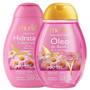 Kit Muriel Mammy: Loção Hidratante 200ml e Óleo De Banho Mammy 230ml