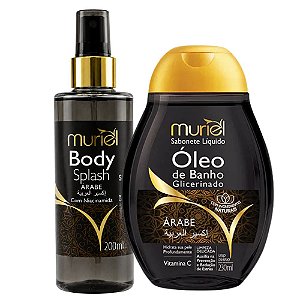 Kit Muriel Árabe: Óleo De Banho 230ml e Body Splash Com Niacinamida 200ml