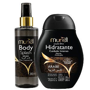 Kit Muriel Árabe: Loção Hidratante Corporal e Body Splash Com Niacinamida 200ml