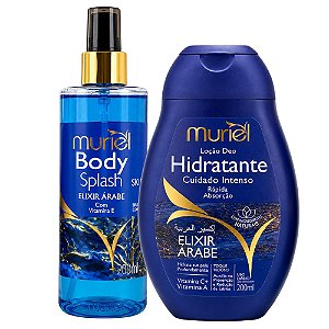 Kit Muriel Elixir Árabe: Body Splash e Loção Deo Hidratante 200ml