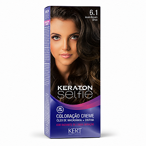 Coloração Creme Kert Keraton Selfie 6.1 Louro Escuro Cinza