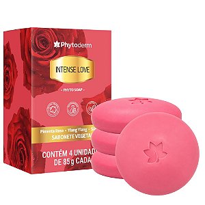 Kit Phytoderm Sabonete Vegetal Intense Love 85g Com 4 Unidades