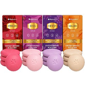 Kit Phytoderm Sabonete Vegetal: Intense Love, Pure Secret, Vanilla Kiss e Sexy Girl