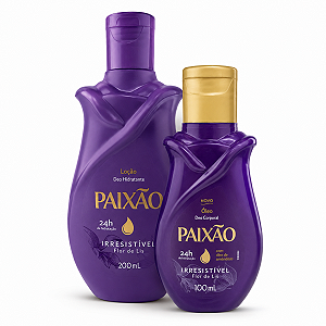 Kit Paixão Irresistível Flor De Lis: Loção Hidratante 200ml e Óleo Corporal 100ml