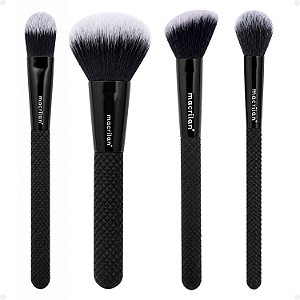 Kit de Pincéis Macrilan Noir Collection: N01, N02, N03 e N13