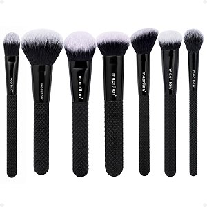 Kit de Pincéis Macrilan Noir Collection: N01, N02, N03, N04, N05, N06 e N13