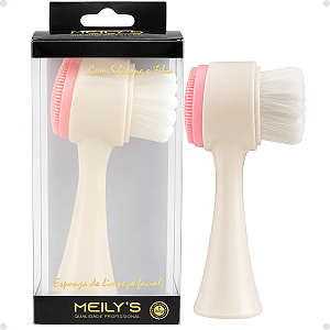 Esponja de Limpeza Facial Meily'S 2 em 1 Rosa Mac-271
