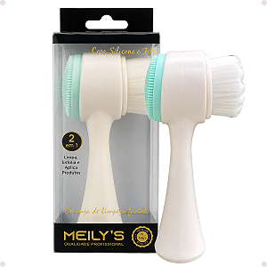 Esponja de Limpeza Facial 2 em 1 Verde Água Meily'S Mac-271